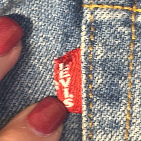 Levis Jeans Big E Womens Wide Leg Button Fly Blue Denim San Francisco 28 - Picture 8 of 12